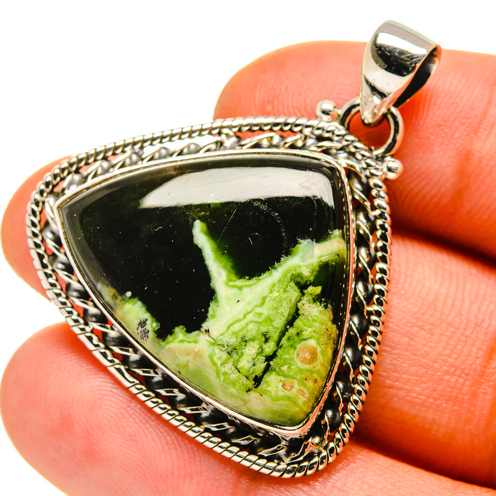 Australian Green Opal Pendants handcrafted by Ana Silver Co - PD759985