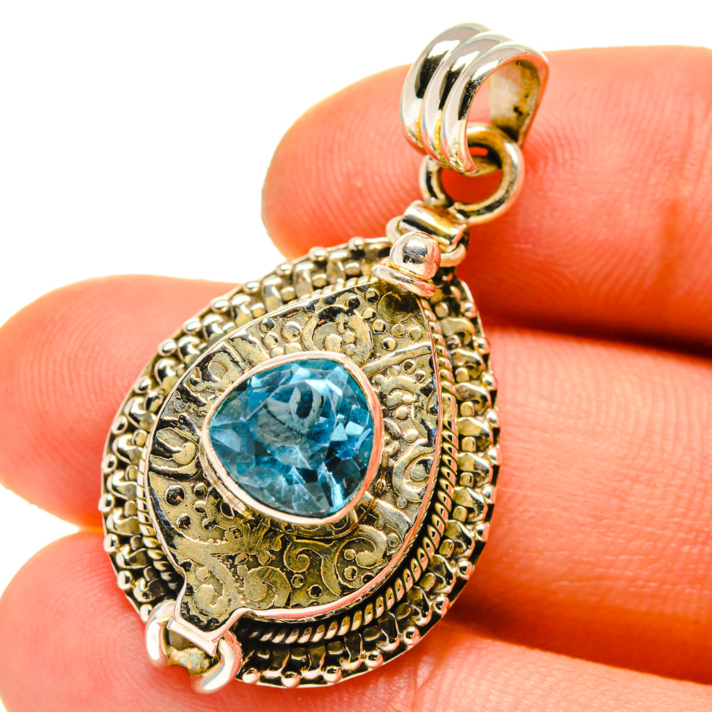 Blue Topaz Pendants handcrafted by Ana Silver Co - PD759995