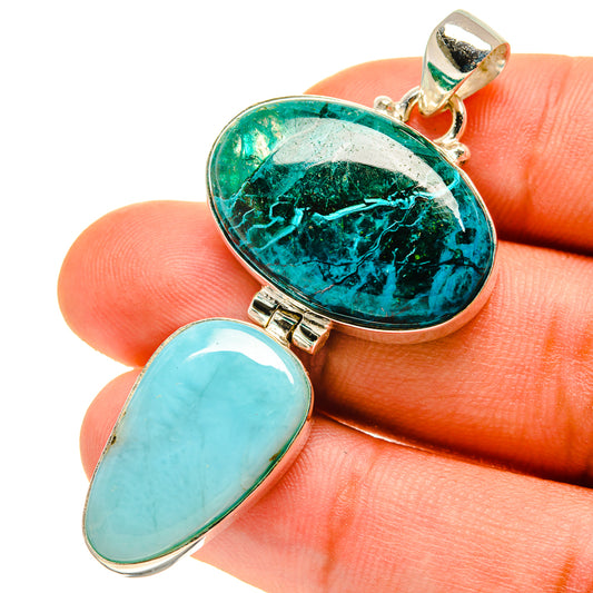 Chrysocolla Pendants handcrafted by Ana Silver Co - PD759998