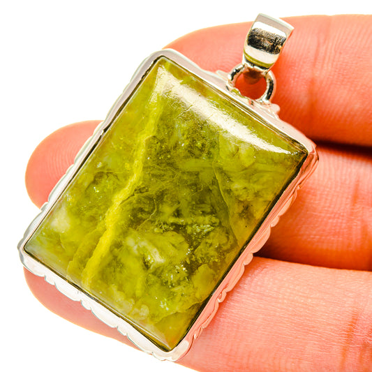 African Green Opal Pendants handcrafted by Ana Silver Co - PD759999