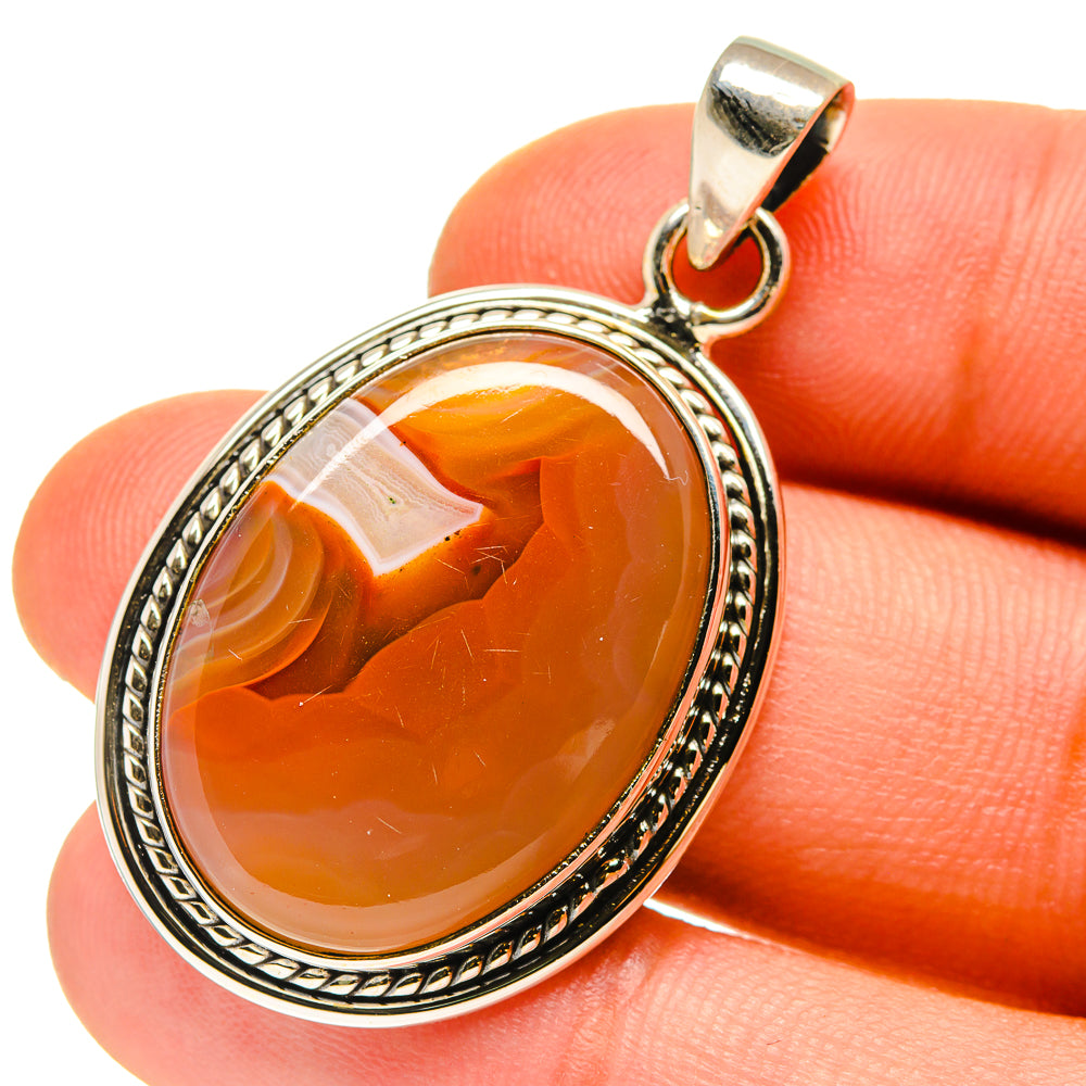 Botswana Agate Pendants handcrafted by Ana Silver Co - PD760001
