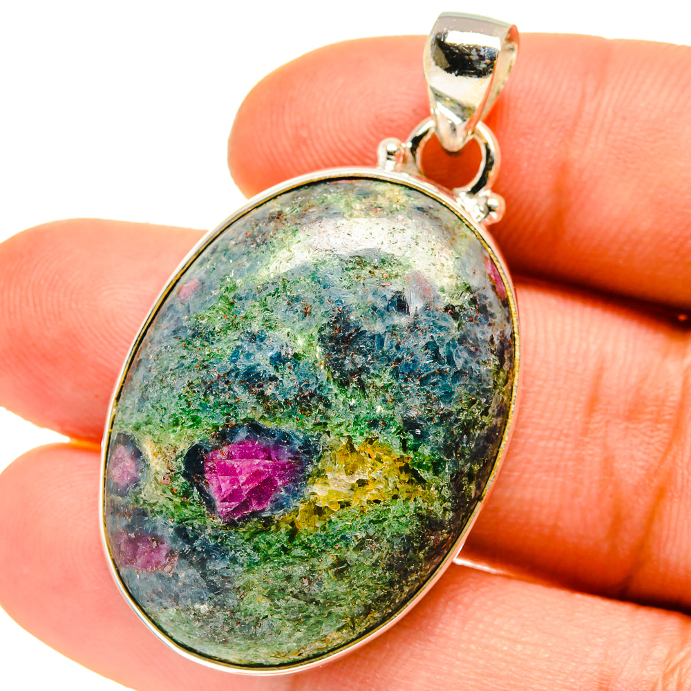 Ruby Fuchsite Pendants handcrafted by Ana Silver Co - PD760012
