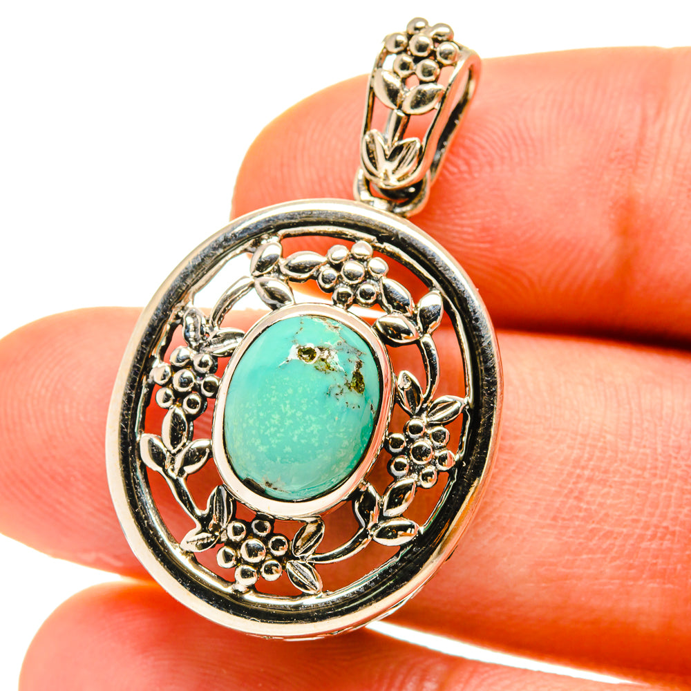 Tibetan Turquoise Pendants handcrafted by Ana Silver Co - PD760021