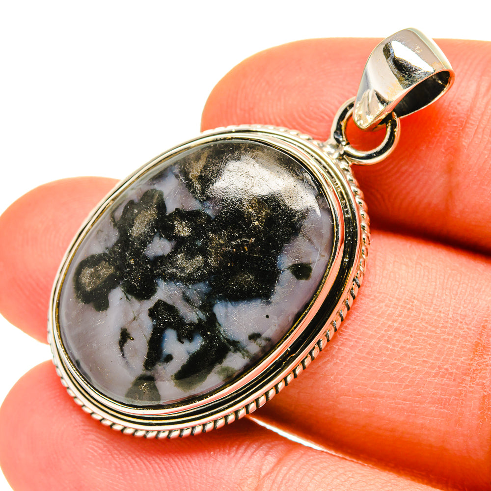 Gabbro Stone Pendants handcrafted by Ana Silver Co - PD760034