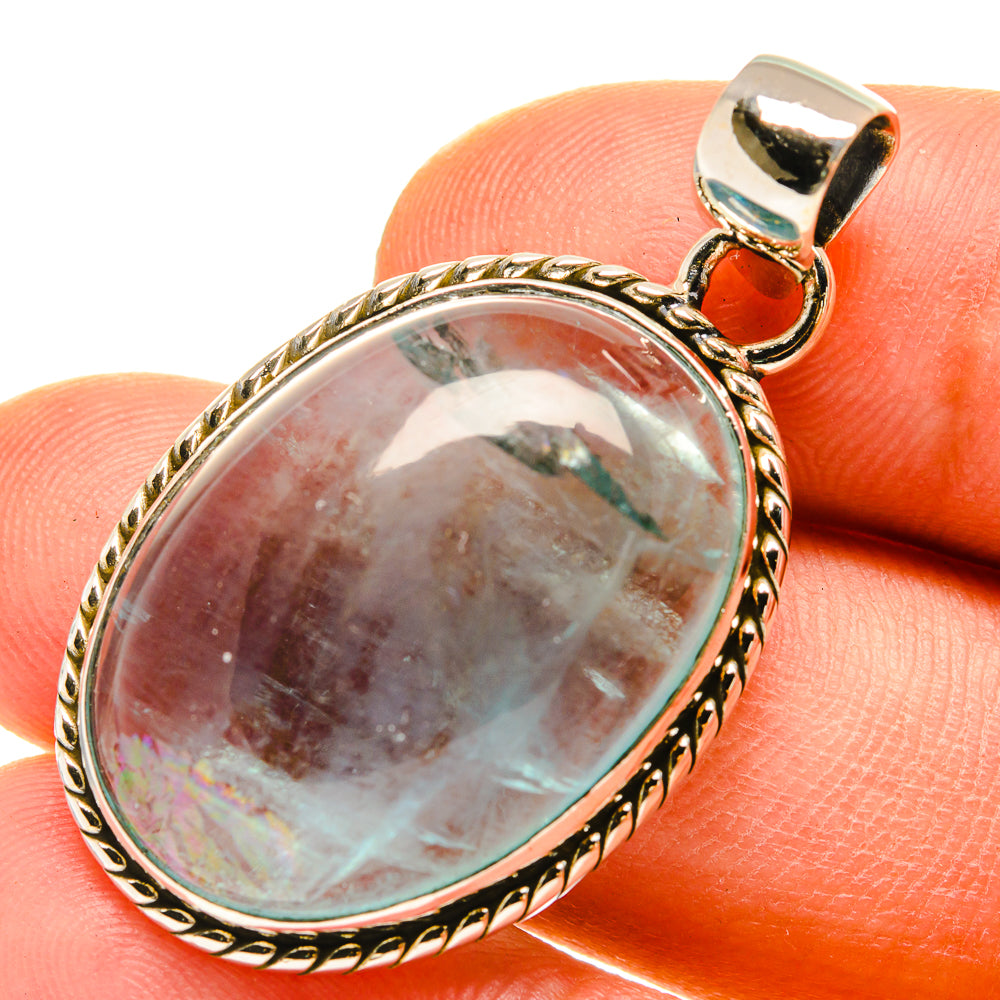 Blue Fluorite Pendants handcrafted by Ana Silver Co - PD760036