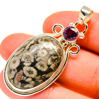 Crinoid Fossil Pendants handcrafted by Ana Silver Co - PD760037