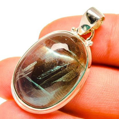 Blue Fluorite Pendants handcrafted by Ana Silver Co - PD760039