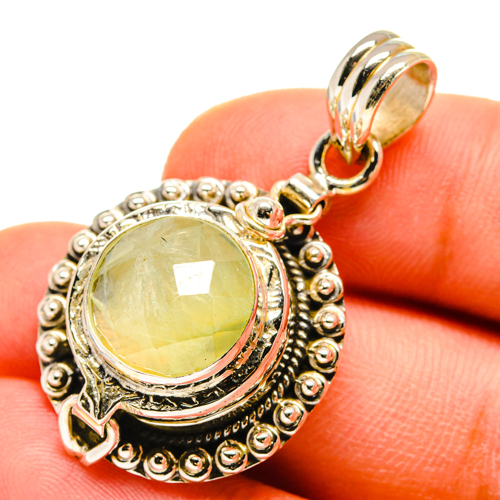 Prehnite Pendants handcrafted by Ana Silver Co - PD760044
