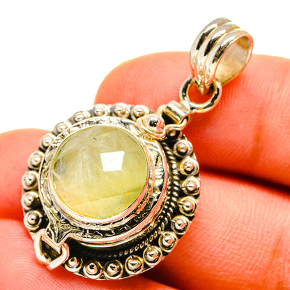 Prehnite Pendants handcrafted by Ana Silver Co - PD760044
