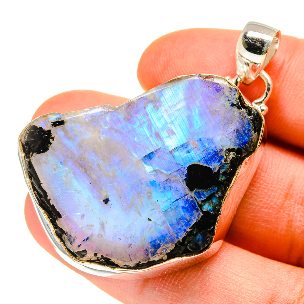 Rainbow Moonstone Pendants handcrafted by Ana Silver Co - PD760051