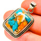 Blue Copper Composite Turquoise Pendants handcrafted by Ana Silver Co - PD760053
