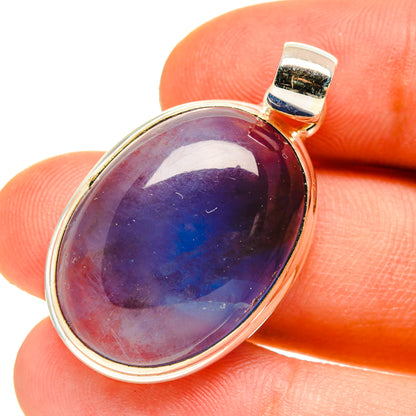 Blue Fluorite Pendants handcrafted by Ana Silver Co - PD760054
