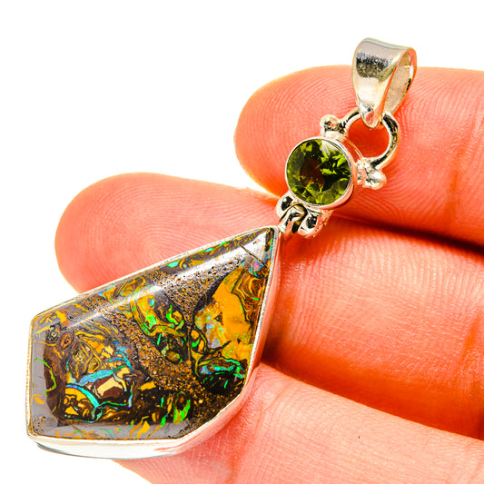 Boulder Opal Pendants handcrafted by Ana Silver Co - PD760063