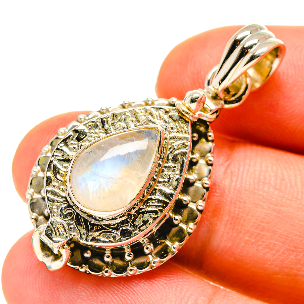 Rainbow Moonstone Pendants handcrafted by Ana Silver Co - PD760064