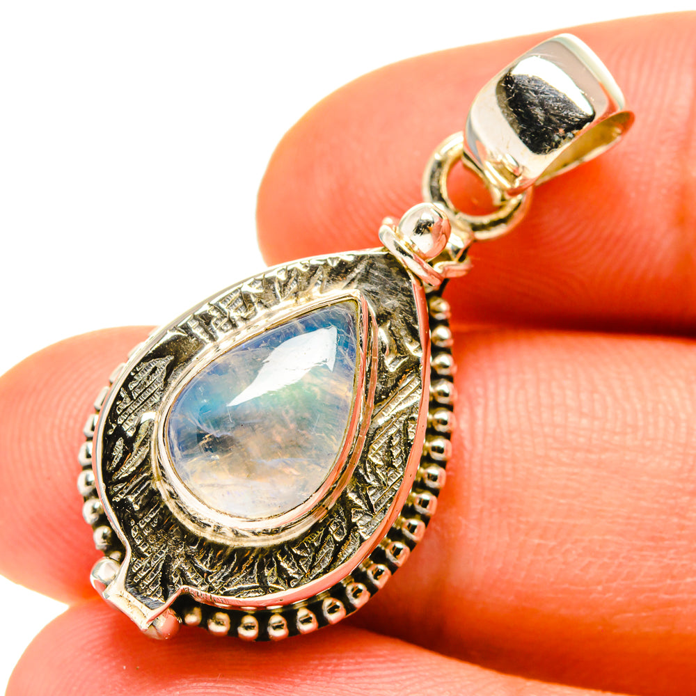 Rainbow Moonstone Pendants handcrafted by Ana Silver Co - PD760089