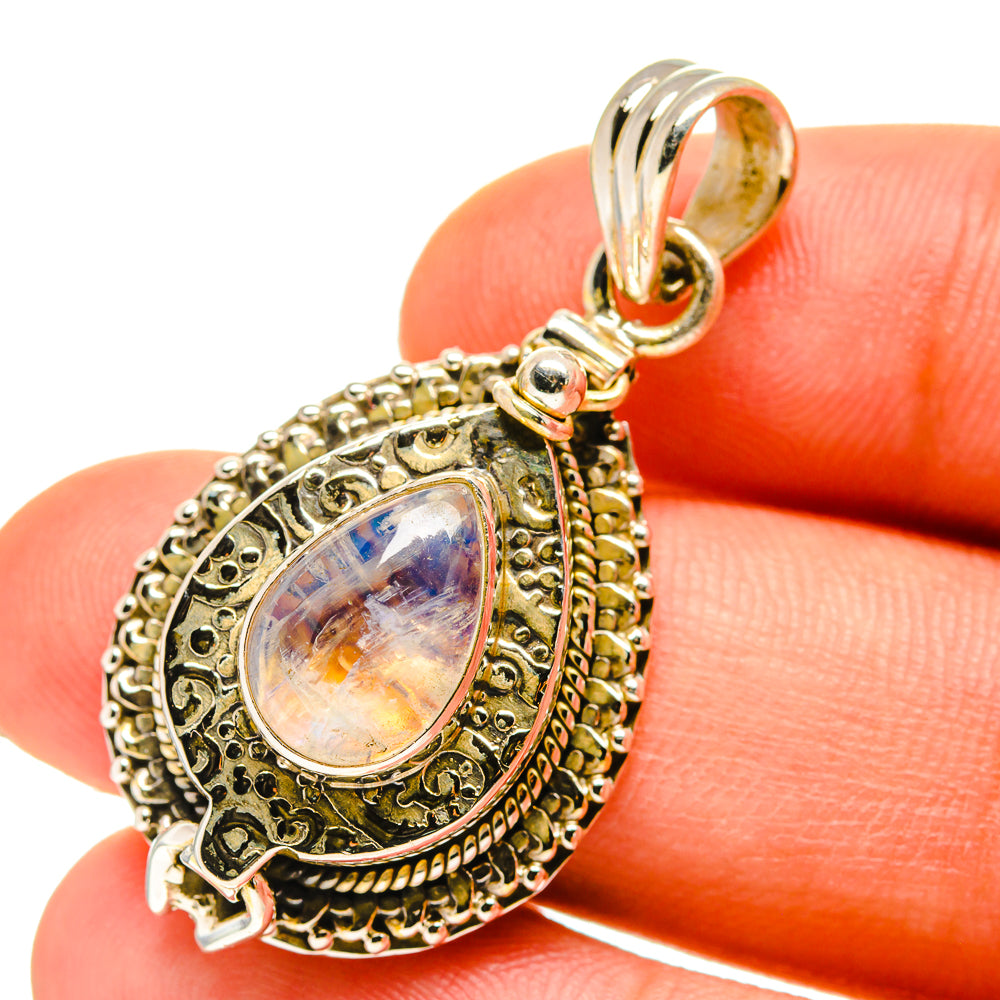 Rainbow Moonstone Pendants handcrafted by Ana Silver Co - PD760096