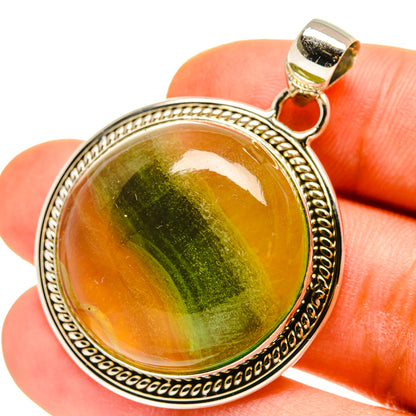 Green Fluorite Pendants handcrafted by Ana Silver Co - PD760105