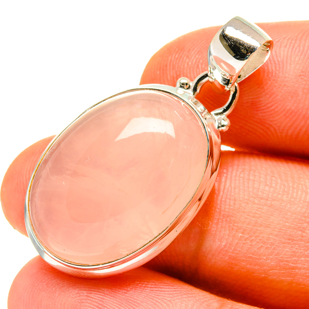 Rose Quartz Pendants handcrafted by Ana Silver Co - PD760108