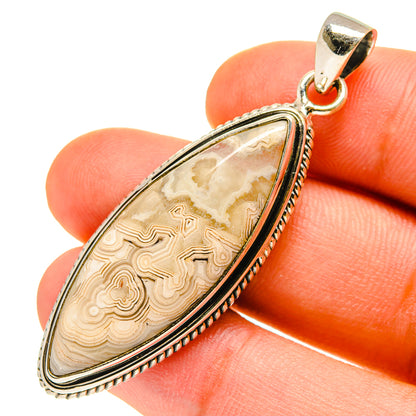Laguna Lace Agate Pendants handcrafted by Ana Silver Co - PD760133