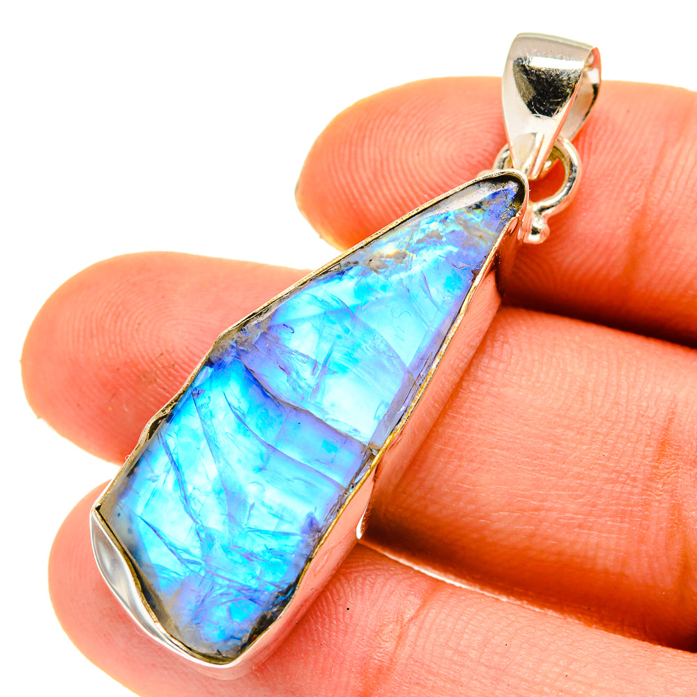 Rainbow Moonstone Pendants handcrafted by Ana Silver Co - PD760154