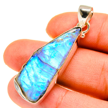 Rainbow Moonstone Pendants handcrafted by Ana Silver Co - PD760154