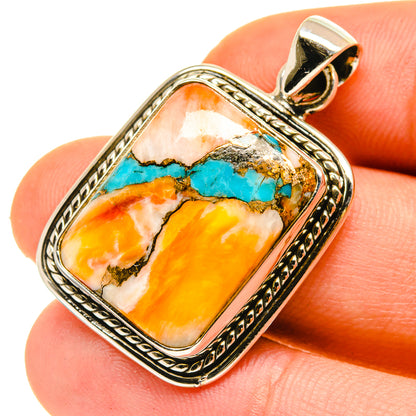 Blue Copper Composite Turquoise Pendants handcrafted by Ana Silver Co - PD760160