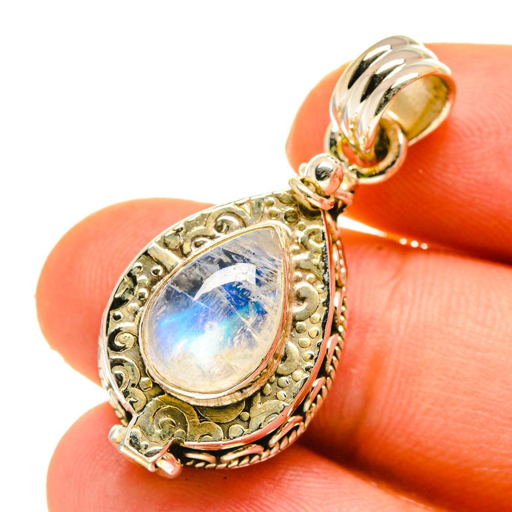 Rainbow Moonstone Pendants handcrafted by Ana Silver Co - PD760166