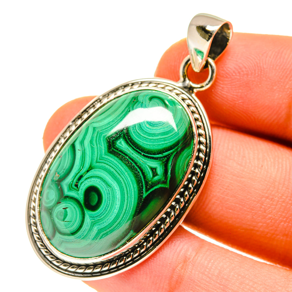 Malachite Pendants handcrafted by Ana Silver Co - PD760177