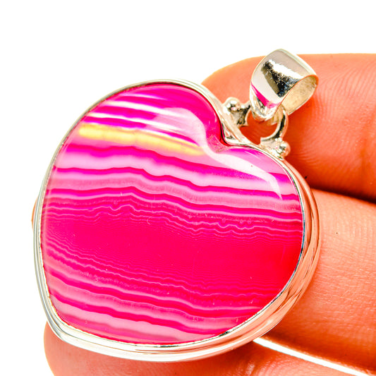 Pink Botswana Agate Pendants handcrafted by Ana Silver Co - PD760189