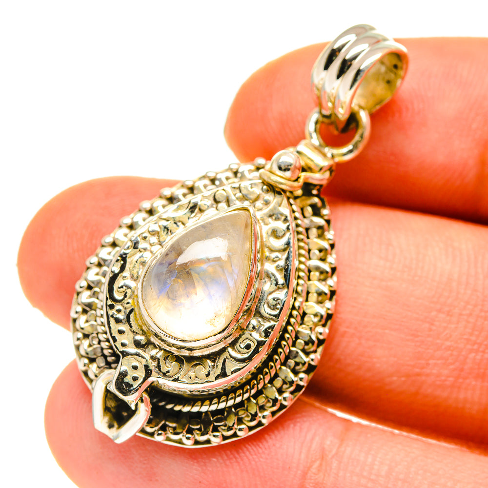Rainbow Moonstone Pendants handcrafted by Ana Silver Co - PD760196