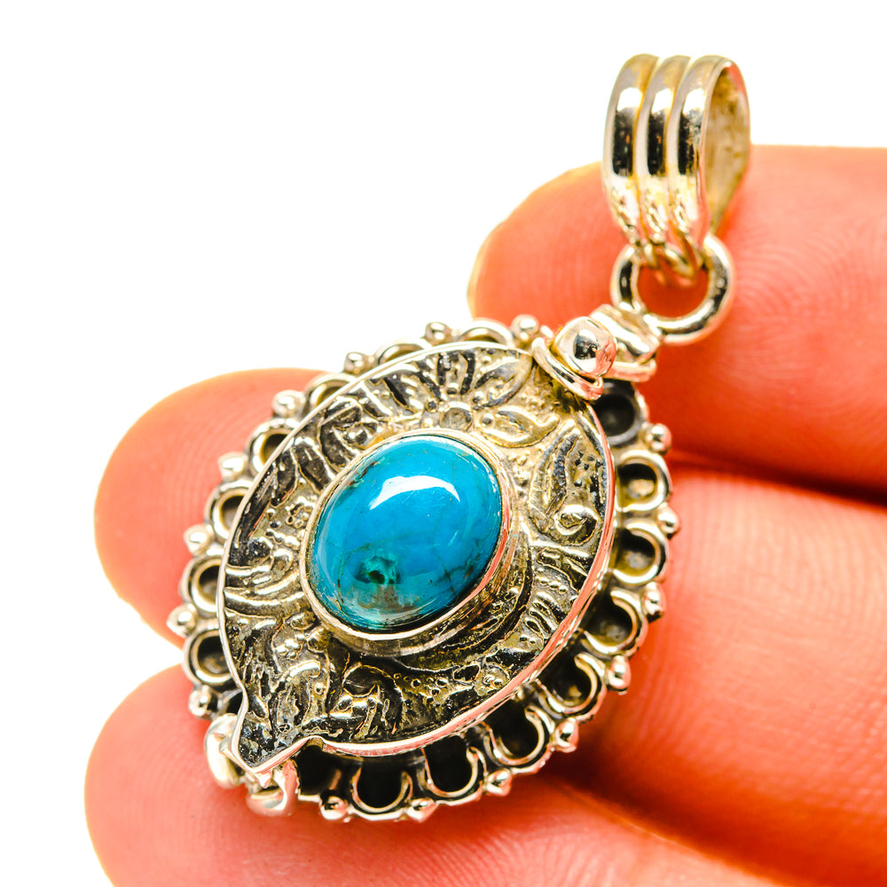 Chrysocolla Pendants handcrafted by Ana Silver Co - PD760204