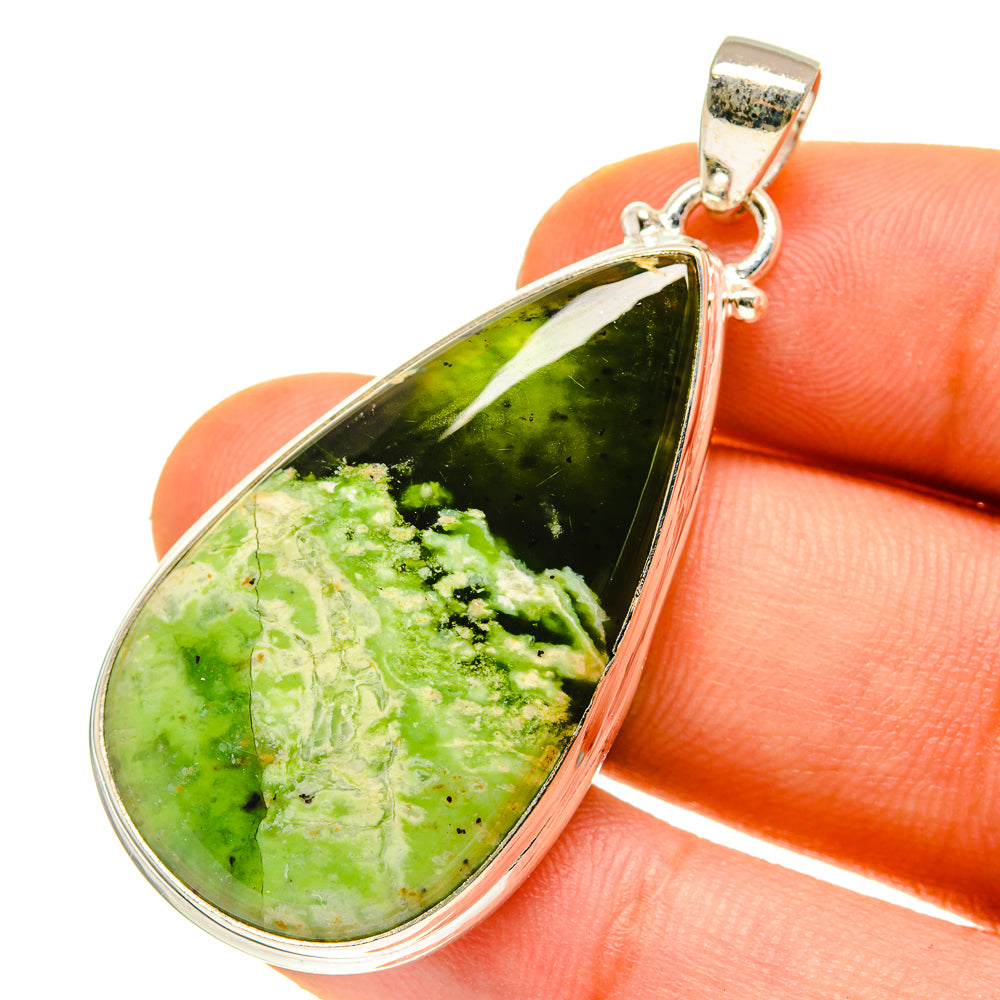 Australian Green Opal Pendants handcrafted by Ana Silver Co - PD760208
