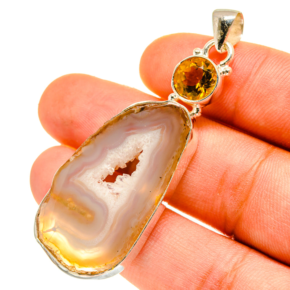 Geode Slice Pendants handcrafted by Ana Silver Co - PD760221