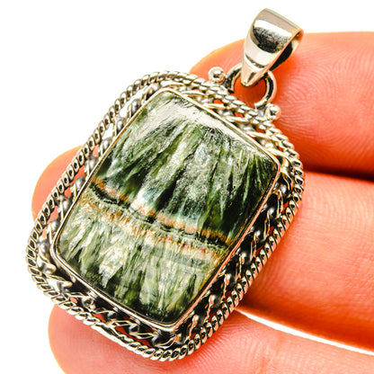 Seraphinite Pendants handcrafted by Ana Silver Co - PD760227