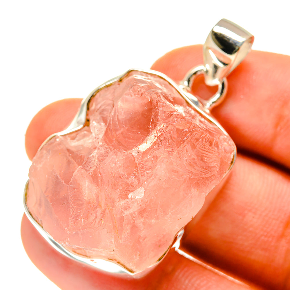 Rose Quartz Pendants handcrafted by Ana Silver Co - PD760251