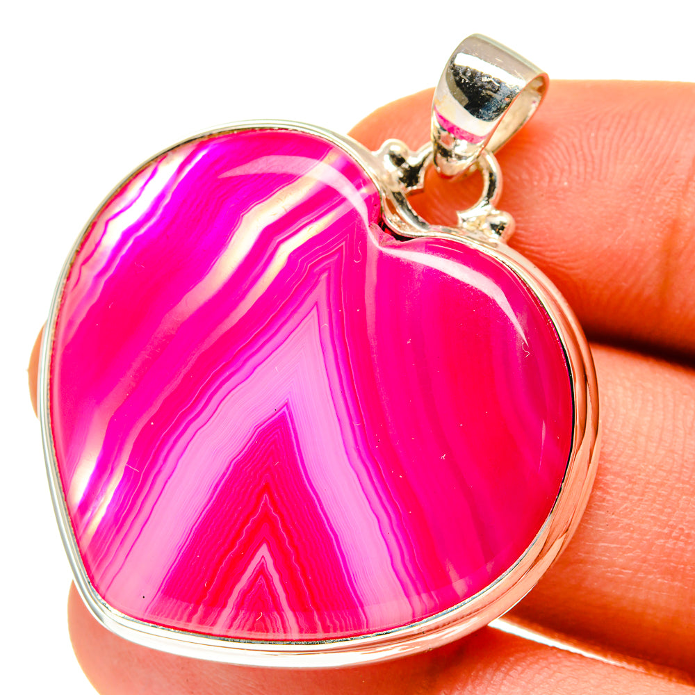 Pink Botswana Agate Pendants handcrafted by Ana Silver Co - PD760252