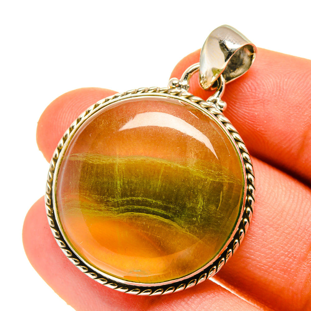 Green Fluorite Pendants handcrafted by Ana Silver Co - PD760254