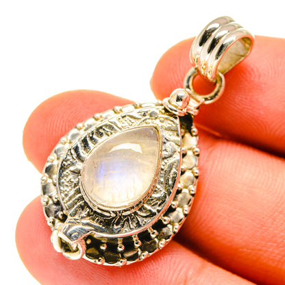 Rainbow Moonstone Pendants handcrafted by Ana Silver Co - PD760256
