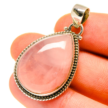 Rose Quartz Pendants handcrafted by Ana Silver Co - PD760258
