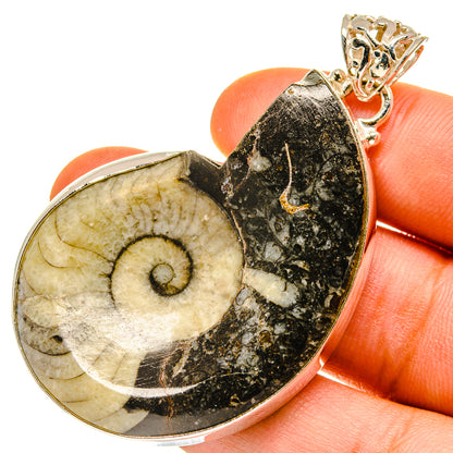 Orthoceras Fossil Pendants handcrafted by Ana Silver Co - PD760275