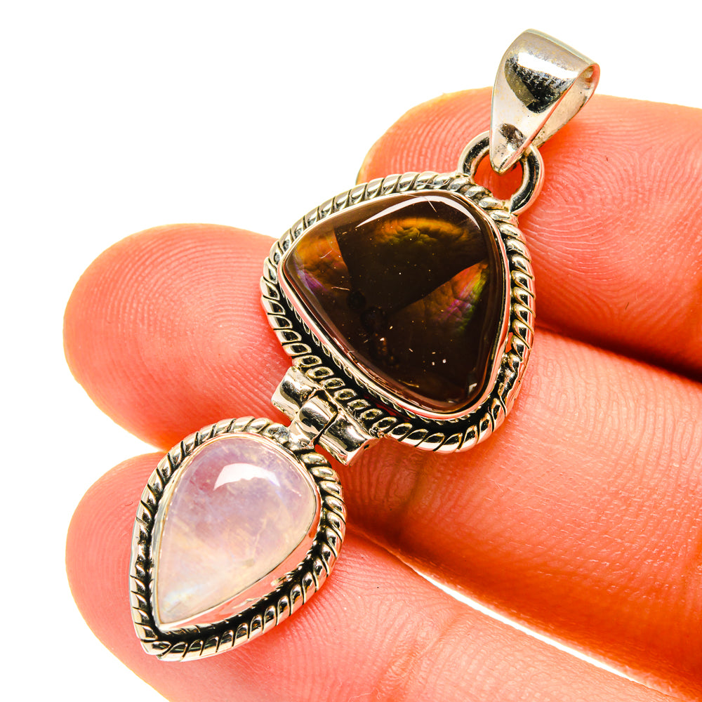 Mexican Fire Agate Pendants handcrafted by Ana Silver Co - PD760280