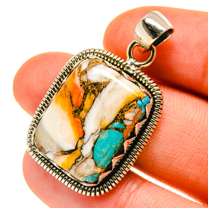 Blue Copper Composite Turquoise Pendants handcrafted by Ana Silver Co - PD760287