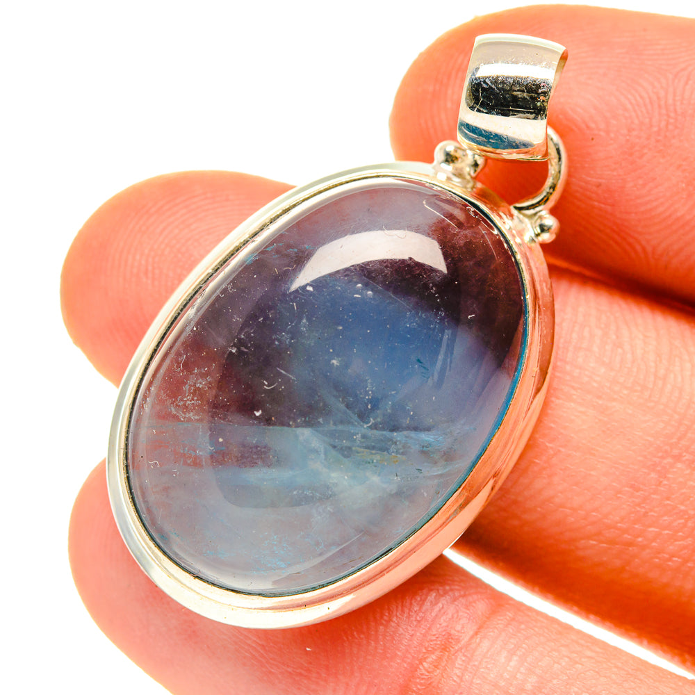 Blue Fluorite Pendants handcrafted by Ana Silver Co - PD760288