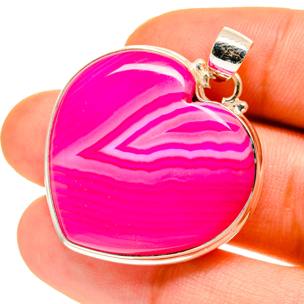 Pink Botswana Agate Pendants handcrafted by Ana Silver Co - PD760292