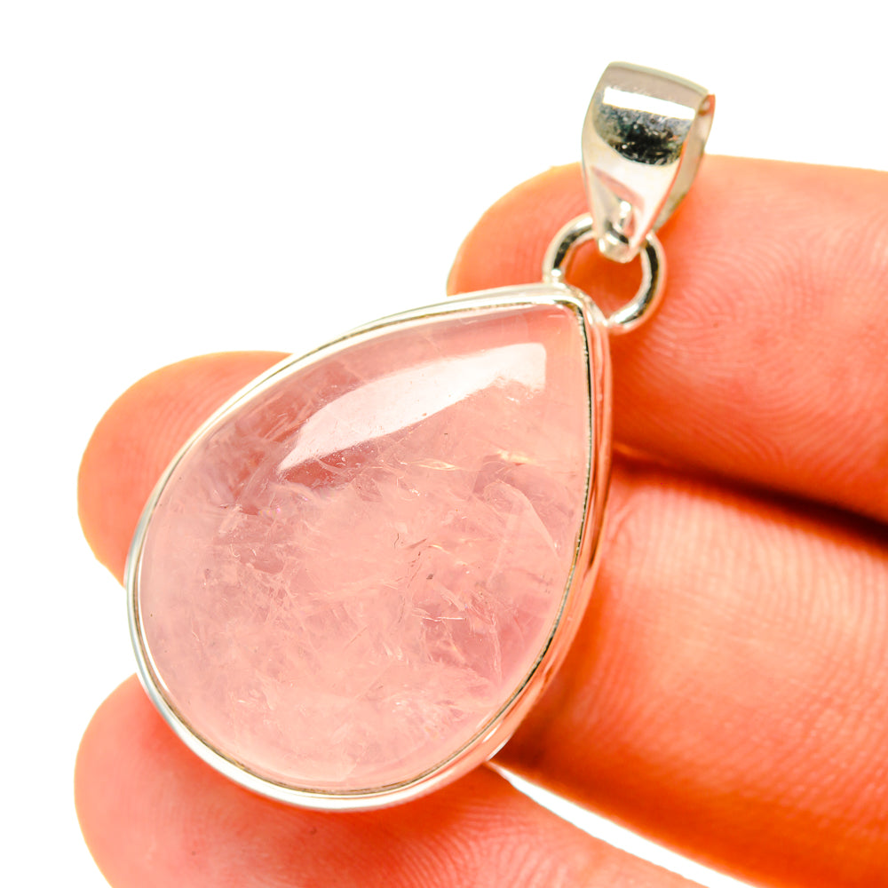 Rose Quartz Pendants handcrafted by Ana Silver Co - PD760293