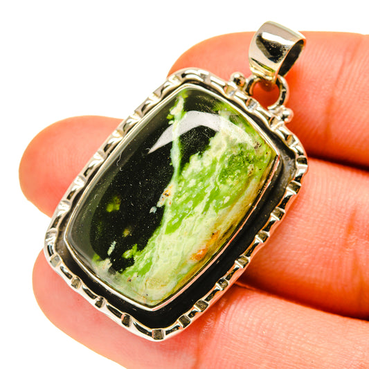 Australian Green Opal Pendants handcrafted by Ana Silver Co - PD760305