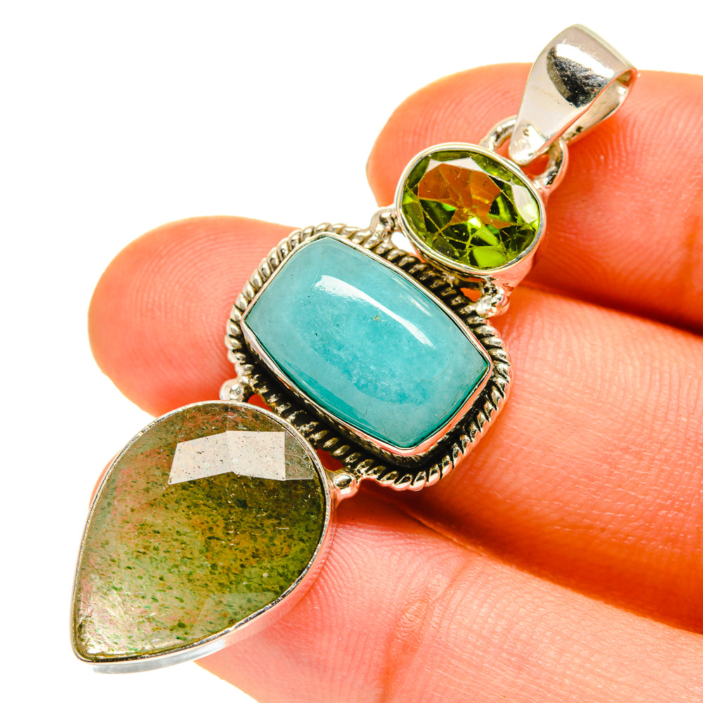 Green Aventurine Pendants handcrafted by Ana Silver Co - PD760307