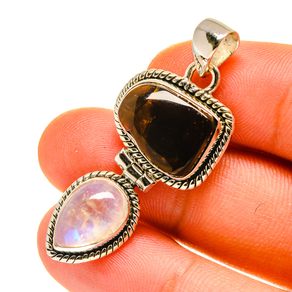 Mexican Fire Agate Pendants handcrafted by Ana Silver Co - PD760365