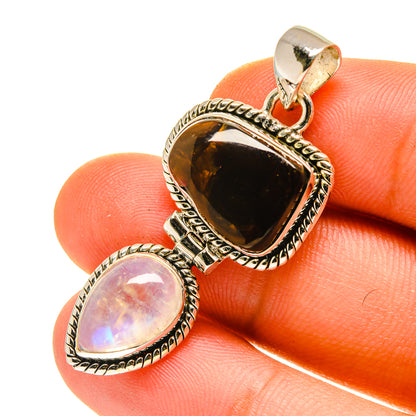 Mexican Fire Agate Pendants handcrafted by Ana Silver Co - PD760365