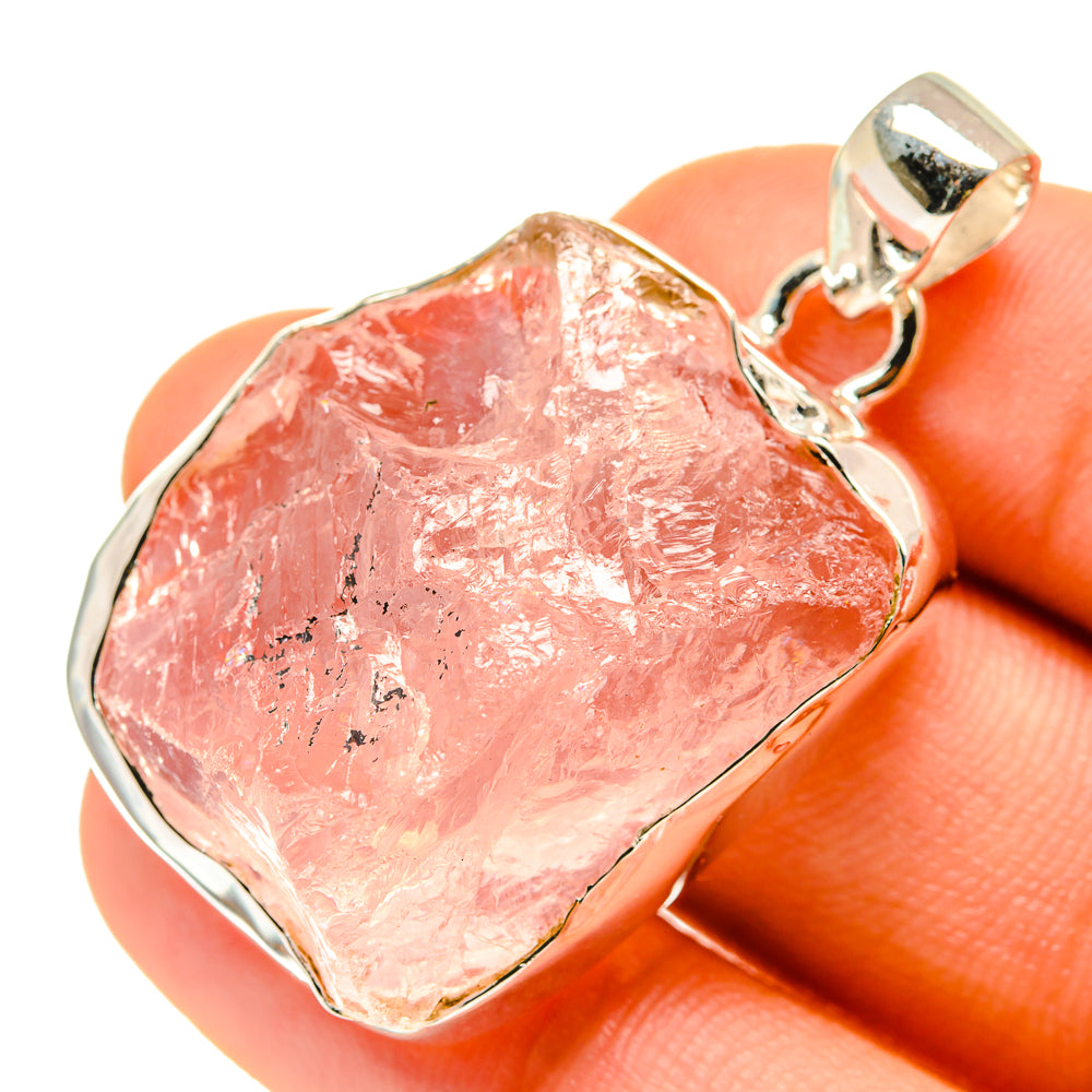 Rose Quartz Pendants handcrafted by Ana Silver Co - PD760383